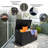 Costway 45'' W 88 Gallons Water Resistant Deck Box in Black
