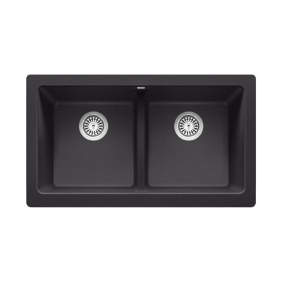 Vintera SILGRANIT 33" L X 19'' W Double Bowl Farmhouse Sink