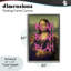 Cadre flottant Graffiti sur Mona Lisa, design par Masters Redux-187702666-187702669