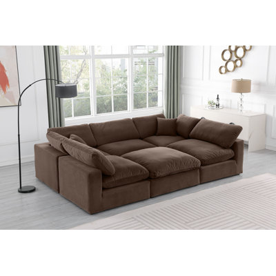 Hocroft Velvet U-Shaped Sectional Reversible