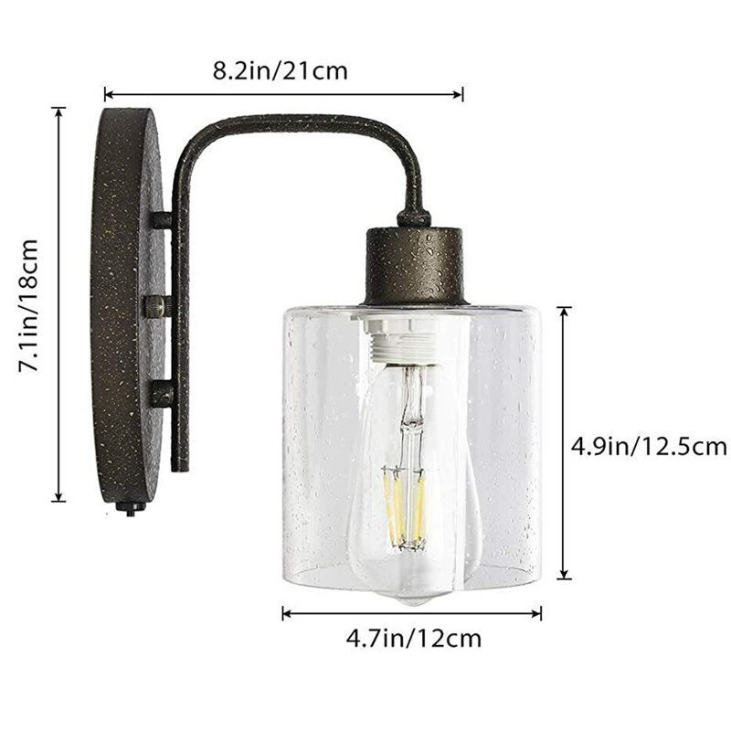 Glass Armed Sconce