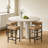 Upholstered Saddle Bar Stools Counter Height Stools Barstools Bar Chairs with Curved Seat & Footrest-1416667908-1416667905
