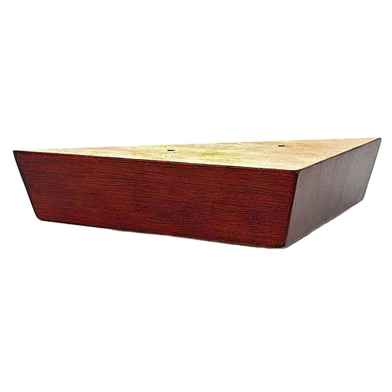 Medium Finish Tapered Triangular Wooden Sofa Legs, Set of 4
