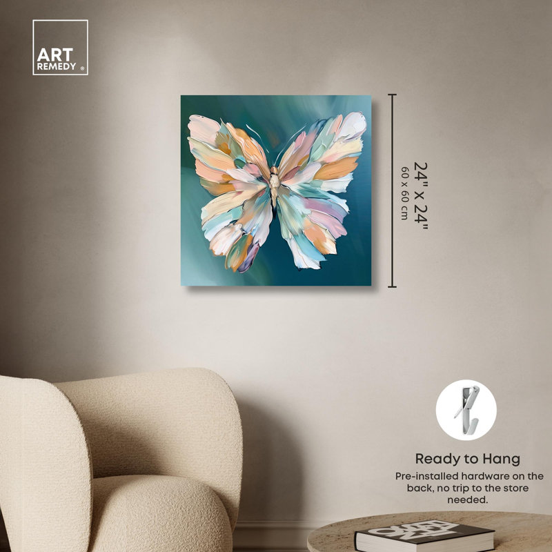 «Dreamscape Butterfly» par Art Remedy, H 24 po x l 24 po x P 1,5 po, Toile tendue