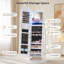 Armoire pour bijoux pivotante à 360 ° avec miroir lumineux RVB-133664090
