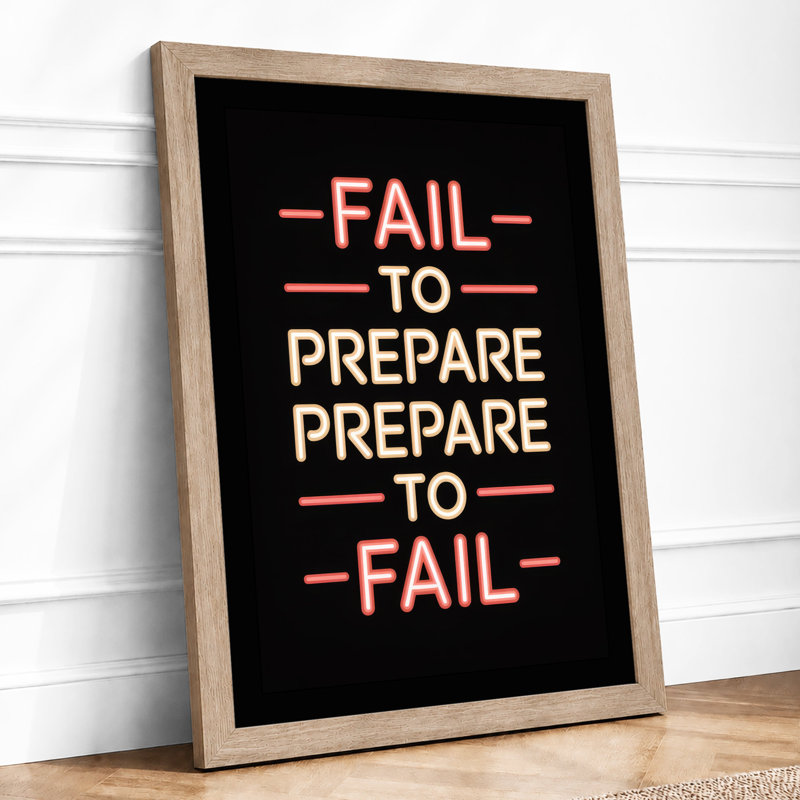 Fail To Prepare Typography - Print, Oak, A4 - 29.7 x 21.0 cm