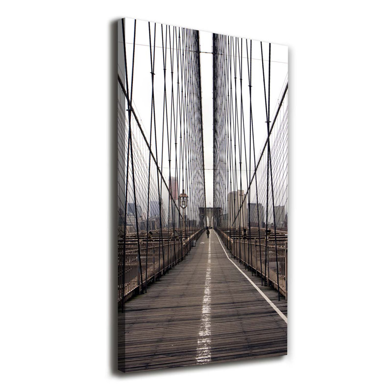 Brooklyn Bridge - Wrapped Canvas Print, 140cm H x 70cm W