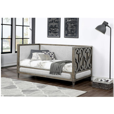 Artesia Tan Fabric & Salvaged Natural Finish Daybed (Twin)