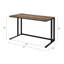 Bureau d'écriture Enable - Noyer et noir, rectangulaire, métal, base ouverte, l 24 po x l 47 po x 30 po, espace pour les genoux, poids 70 lb en bois composite noir et métal, base de conception, h 30 po, capacité-1374112598