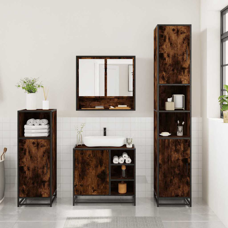 Alyose Bathroom Furniture Suite, Rustric Brown