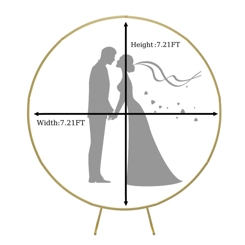 86.6'' W x 12'' D Backdrops & Signs in Gold