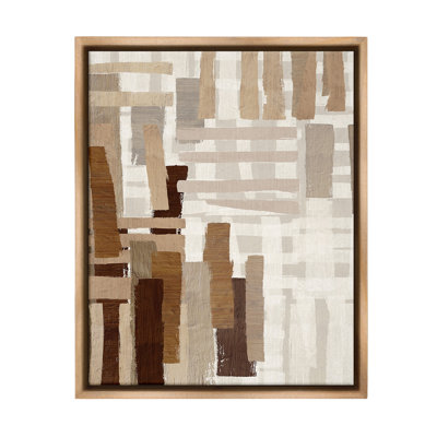 «Brown Crosshatched Motif» par Amber Sterling sur