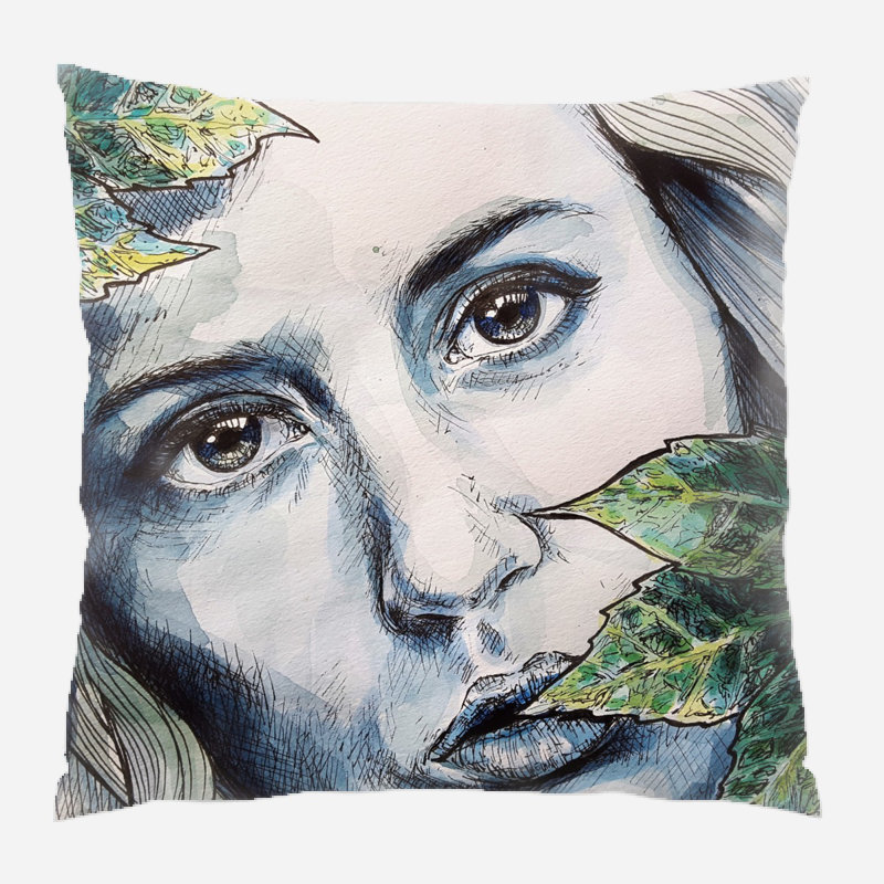 Coussin Lismore Art, Micro suède, Intérieur
