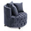 Chaise en velours gris avec fonction pivotante et rembourrage de siège