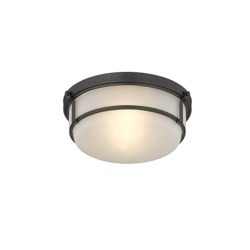 Arlson 2-Light Flushmount Ceiling Light Matte Black, Matte Black