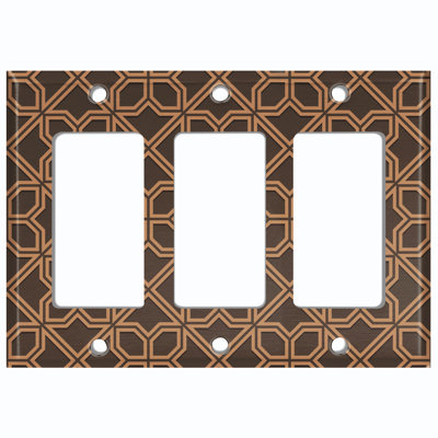 Patterned 3 - Gang Standard Wall Plate