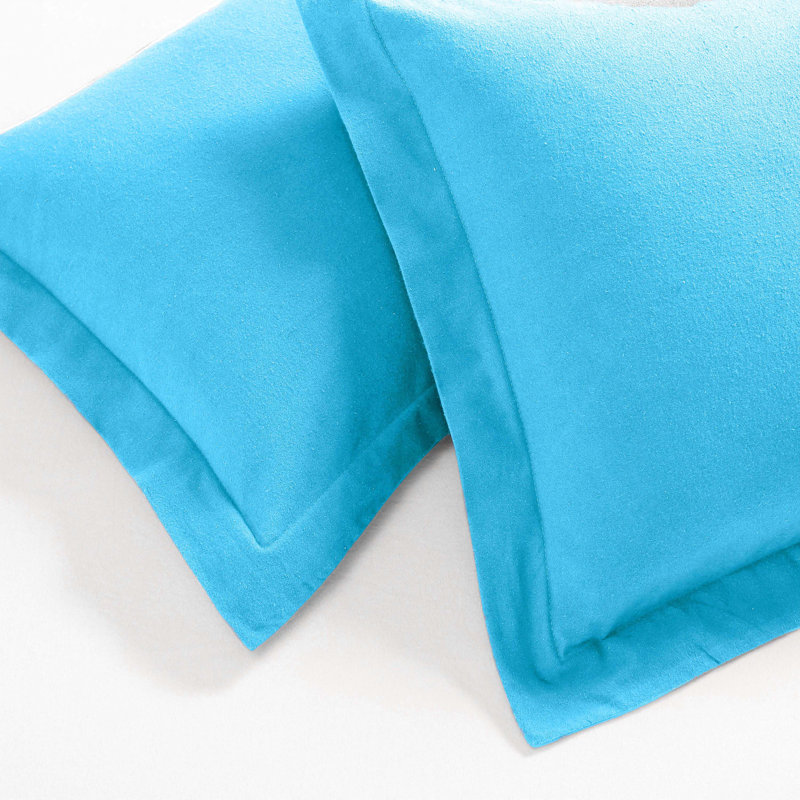 Superior Flannel Cotton Modern Classic Fuzzy Duvet Cover Set With Pillow Shams, King / California King Duvet + 2 King Shams
