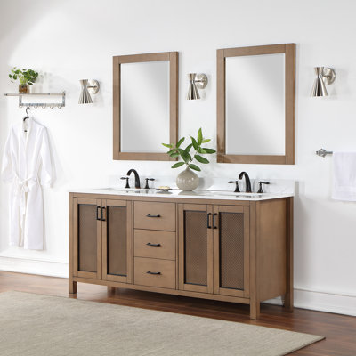 Feigy 72"" Double Bathroom Vanity Set -  Rosdorf Park, 6CEAB281C0BC4255B30FF0AAC58FAFD4