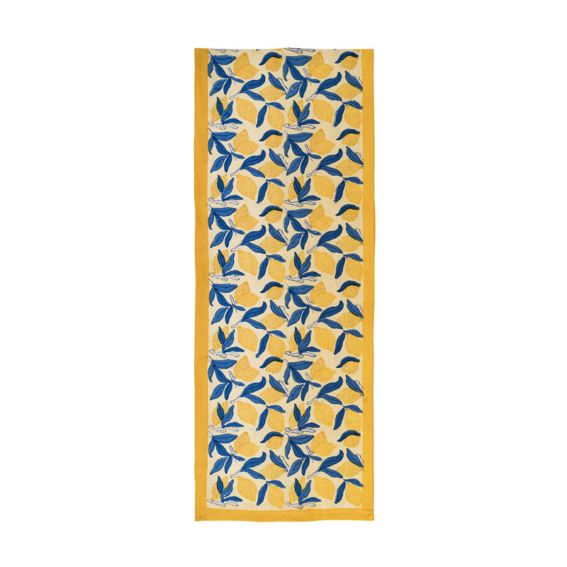 Lemon Tree Handmade Floral Table Runnner, 90" W x 16" L