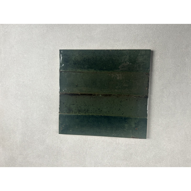 Carreau zellige vert olive 2x10