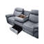Fauteuil inclinable confortable en velours avec tiroir de rangement et table inclinable grise - 3 sièges, et relaxant, stable, fabrication touffetée élégante, apaisante-256681382-256681383