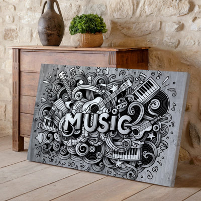 Reproduction d'art sur toile, "Doodle", complexe et complexe