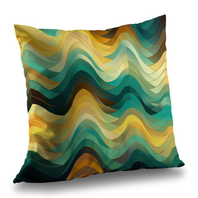 Jagged Luxury Turquoise – Throw Pillow Cover Only, Double-Sided Print, Insert Not Included