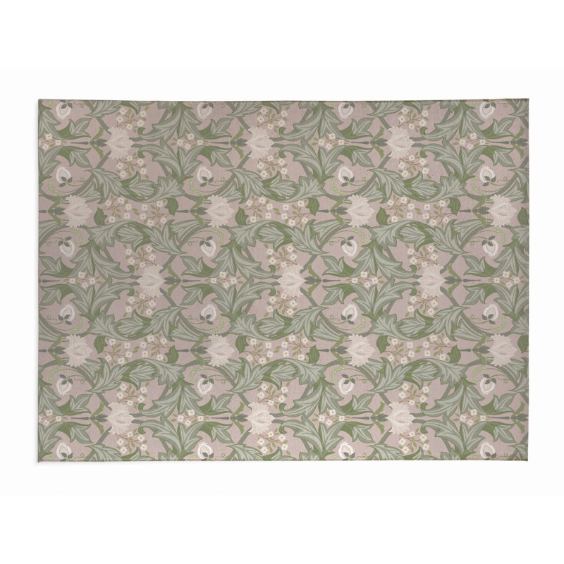 Ogee Leaf Outdoor Rug, Rectangle 8' x 10'