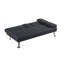 Living Room Black Linen Like Fabric 1Pc Adjustable Sofa Fold-Down Table Cup Holders Tufted Upholstered Plush Cushion Couch Sofa
