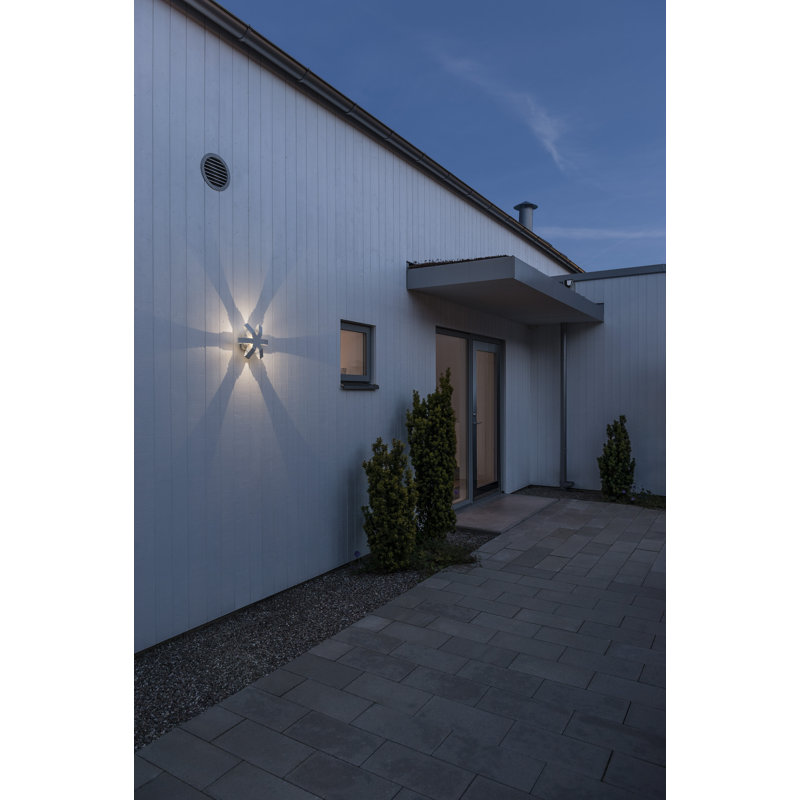 Integrated LED Outdoor Flush Mount, Matt White