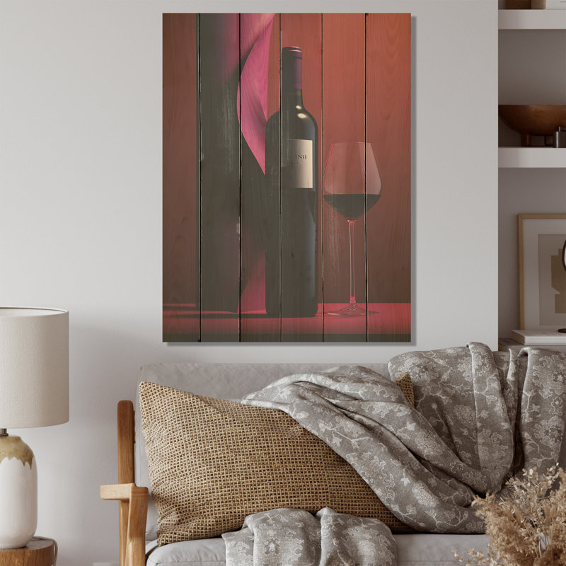 Zinfandel Zenith - Art mural en bois sur bois de pin naturel, H 20 po x l 10 po