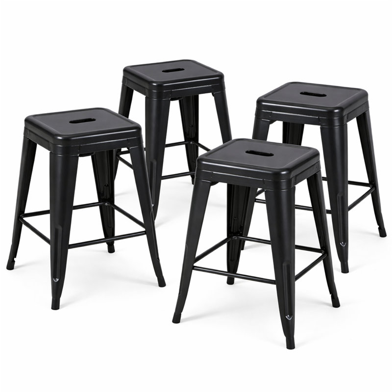 Tabouret à hauteur de comptoir 24 po, Noir, Tabouret de comptoir (siège d'une hauteur de 24 p