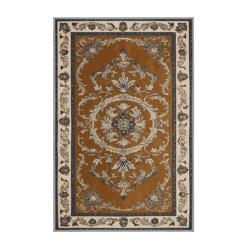 Tapis brun français lavable à la machine, Tapis de couloir 2 pi x 5 pi