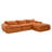 116'' Fully Compressed Sofa with Foam-1038893039