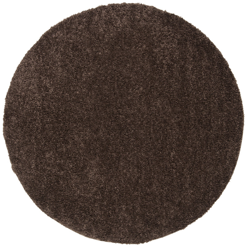 Jiang Brown Area Rug, Round 5'3"