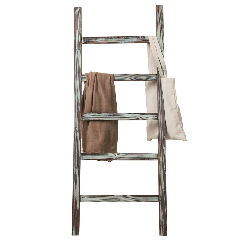Wall Leaning Wood 4' Blanket Ladder