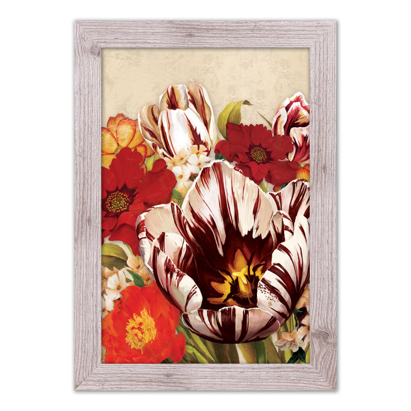 Red Bouquet, reproduction encadrée, H 24 po x l 16 po x P 0,75 po