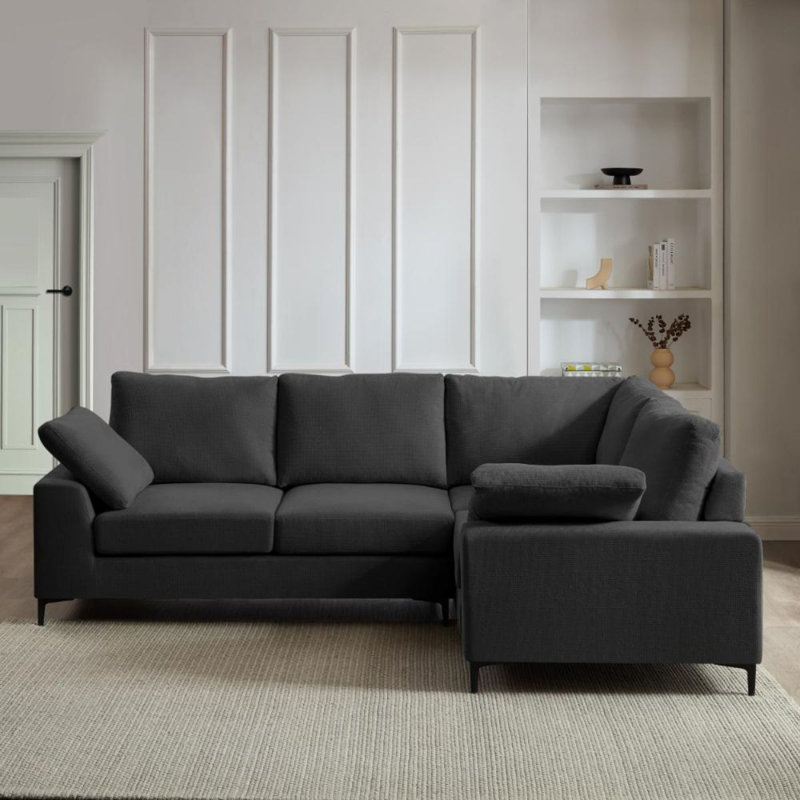 Delmond Corner Sofa, Right Hand Facing, Grey