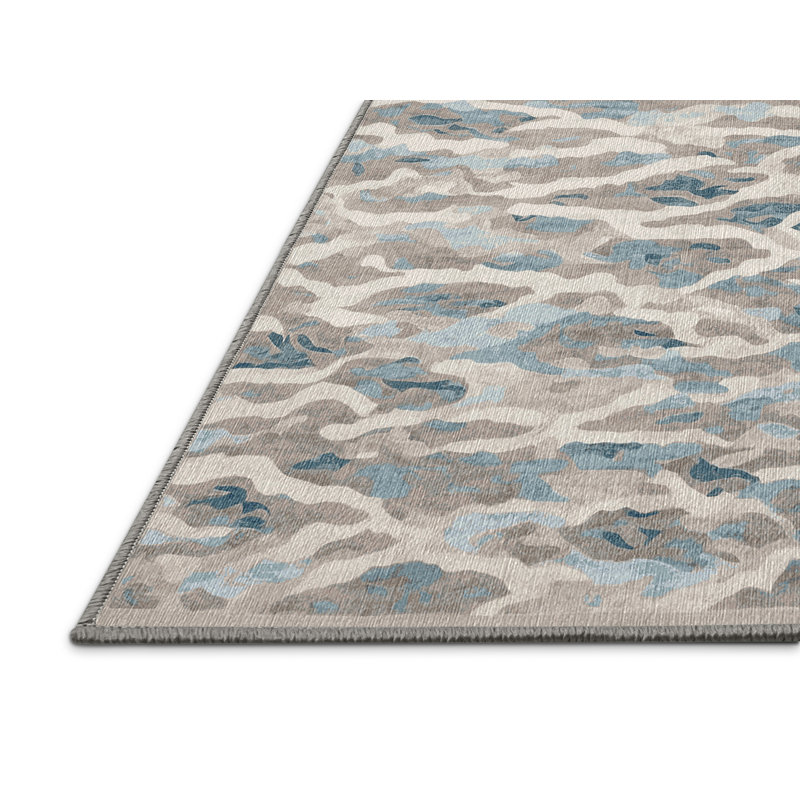 Tapis gris lavable à la machine, Rectangle 8 pi x 12 pi