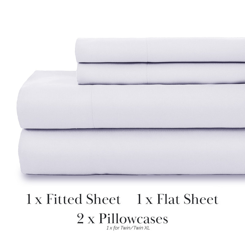 Classic Collection From Southshore Fine Linens Classic Sheet Set, Queen, Bright White