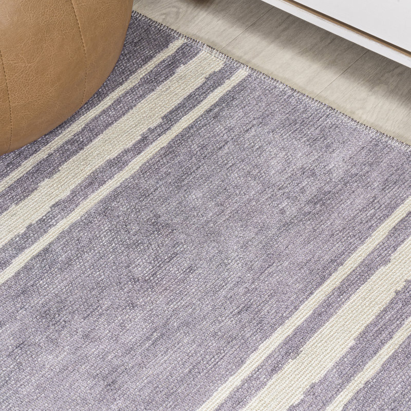 Tapis lavande / ivoire Arriyanah, Rectangle 5 pi 3 po x 8 pi