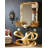 Biomorphic 60'' Glass Top Console Table