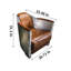 Chaise de loisir de style industriel avec rivets 30,71 de large-101178132