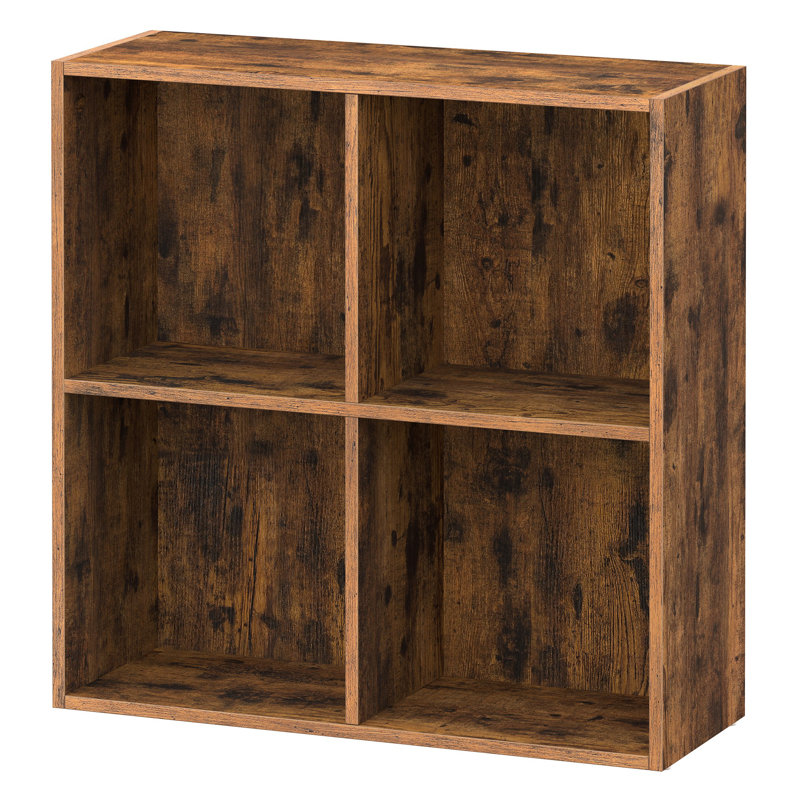4-Cube 26''H X 26''W Bookcase, Rustic Brown