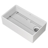 Etre 36 x 20 Single Bowl FFC Sink With Grid Drain, Canvas White