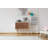 Modern Scandinavian Nightstand with Wooden Legs, 23.6 x 24.0 x 15.7 inches | 100% Melamine Coated Particle Board, UV Digital Printing | Features Multiple Shelves & Wall-Mountable Design for Extra Storage