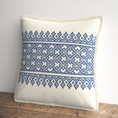 Pentas Geometric Linen Throw Pillow