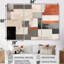«Earthy Abstraction Cubist Modernism Beige Brown», ensemble de salon d'art mural abstrait-1834814783-1834814781