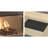 Large glass metal wood fire heating fireplace