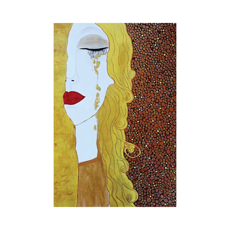 Tears Of Gold by Rachel Olynuk - Wrapped Canvas Painting, 20.32 cm H x 30.48 cm W